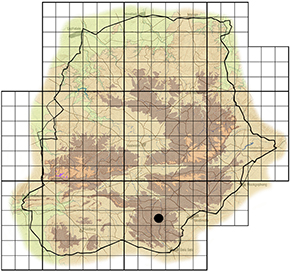 Erikssonia edgei Waterberg distribution